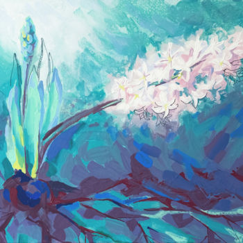 「Put down roots」というタイトルの絵画 Nataliia Belozerovaによって, オリジナルのアートワーク, アクリル
