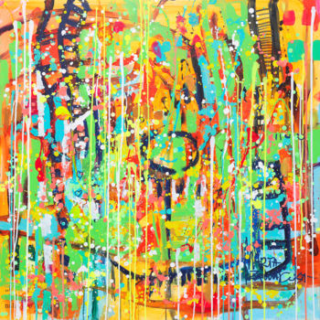 Peinture intitulée "Playground" par Marta Zawadzka, Œuvre d'art originale, Acrylique Monté sur Châssis en bois