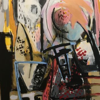 Painting titled "La chanteuse" by Johanne Proulx, Original Artwork, Acrylic