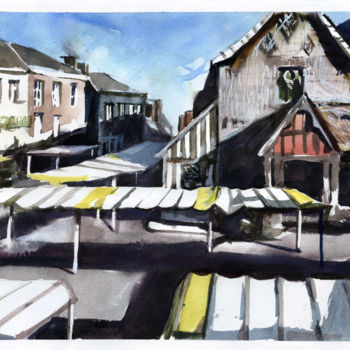 "Honfleur" başlıklı Tablo Olga Miasnikova (agll) tarafından, Orijinal sanat, Suluboya