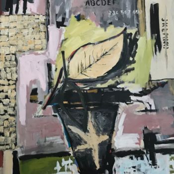 Ζωγραφική με τίτλο "Le tablier du jardi…" από Johanne Proulx, Αυθεντικά έργα τέχνης, Ακρυλικό
