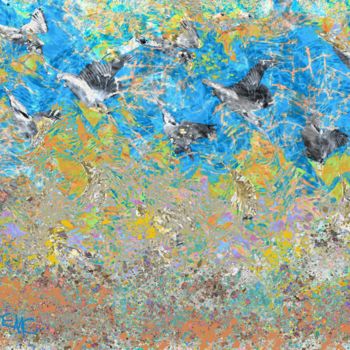 Digital Arts με τίτλο "Water Splashes" από Manos Chronakis, Αυθεντικά έργα τέχνης, Ψηφιακή ζωγραφική