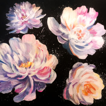 Ζωγραφική με τίτλο "Flowers" από Michał Stetkiewicz, Αυθεντικά έργα τέχνης, Ακρυλικό
