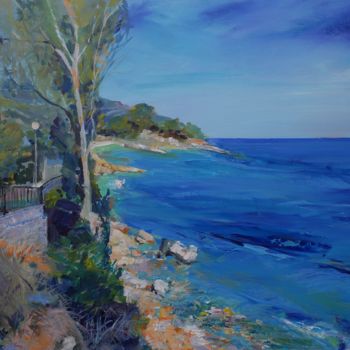Pintura intitulada "The beach" por Alexandra Ghimisi, Obras de arte originais, Acrílico