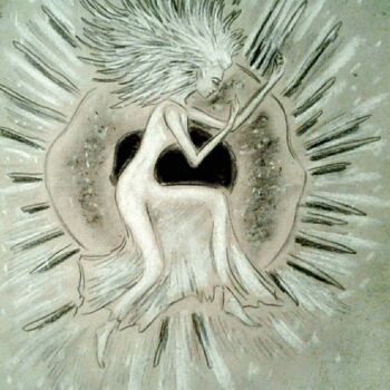제목이 "At the bottom of th…"인 그림 Karolina Ingo (Karolina Navi -Ingo)로, 원작, 파스텔