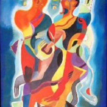 Peinture intitulée "Couple" par Christophe Perez, Œuvre d'art originale, Acrylique Monté sur Châssis en bois