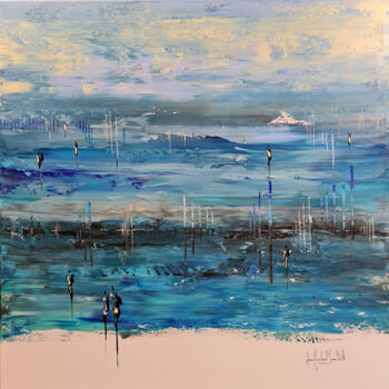 Painting titled "MARÉE NOIRE" by Jean-Humbert Savoldelli, Original Artwork, Acrylic Mounted on Wood Stretcher frame