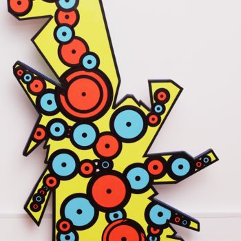 Painting titled "Sapin de Noël en jo…" by Pierre-Jean Combar, Original Artwork, Acrylic