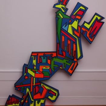 Sculpture titled "Upside Down" by Pierre-Jean Combar, Original Artwork, Acrylic