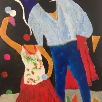 Painting titled "Le langage de la da…" by Audran, Original Artwork, Pigments
