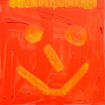 Painting titled "Be Happy Now" by Danielle Aspis, Original Artwork, Oil