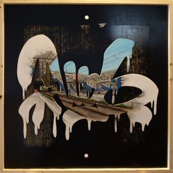 绘画 标题为“"Sortie de tunnel".” 由Ludo Lassalle, 原创艺术品, 丙烯 安装在其他刚性面板上