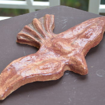Sculpture titled "Baby Hawk" by Derinsu Yener, Original Artwork, Ceramics