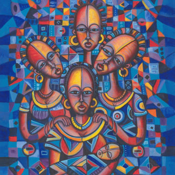 Painting titled "New Born 2" by Angu Walters, Original Artwork, Acrylic