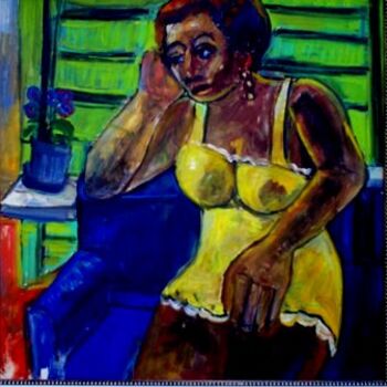 Pintura intitulada "mus043 - Mulher de…" por Luiz Carlos De Andrade Lima, Obras de arte originais, Óleo