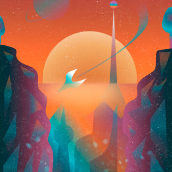 Digital Arts titled "Underwater palace" by Anna Zorina, Original Artwork, 2D Digital Work