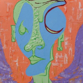「AU CLAIR DE L'OEIL」というタイトルの絵画 Oliverbによって, オリジナルのアートワーク, オイル
