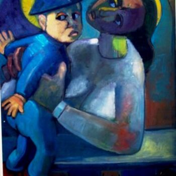 Pintura intitulada "mus053 _ Lila e Bru…" por Luiz Carlos De Andrade Lima, Obras de arte originais, Óleo