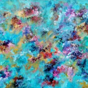 Картина под названием "Ethereal Gardens" - Luís Bastos, Подлинное произведение искусства, Акрил Установлен на Деревянная рам…