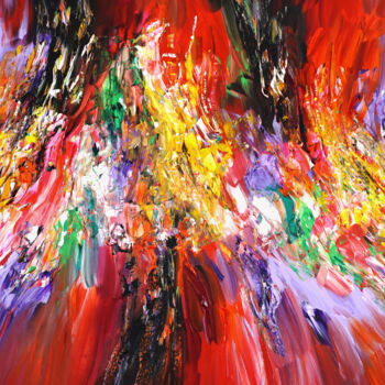 Ζωγραφική με τίτλο "Red Daydream L 4" από Peter Nottrott, Αυθεντικά έργα τέχνης, Ακρυλικό