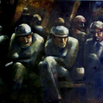 Pintura intitulada "mus068 - A espera n…" por Luiz Carlos De Andrade Lima, Obras de arte originais, Óleo