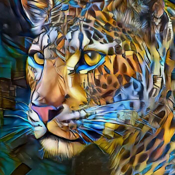 Arte digitale intitolato "Tiger 9600" da L.Roche, Opera d'arte originale, Acrilico