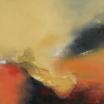 Painting titled "En haut de la butte" by Jean-Michel Roger, Original Artwork, Oil