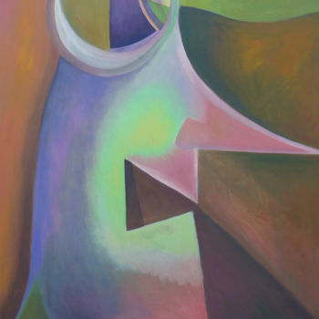 Peinture intitulée "Profil heureux" par Raphaël Roux, Œuvre d'art originale, Huile