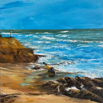Peinture intitulée "Les Sables II" par Sandrine Chalot, Œuvre d'art originale, Acrylique