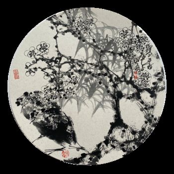 绘画 标题为“Fragrance of Plum B…” 由Dayou Lu, 原创艺术品, 颜料