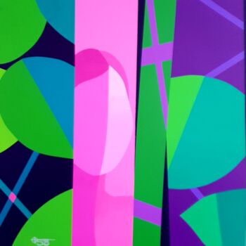 Peinture intitulée "AU JARDIN D'ELVIRE" par Stephane Bulan, Œuvre d'art originale, Acrylique Monté sur Châssis en bois