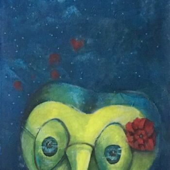 "La Chouette Amoureu…" başlıklı Tablo Sushma Legendre Mcintosh tarafından, Orijinal sanat, Akrilik