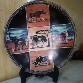 雕塑 标题为“Africa big 5” 由Obed Omwange, 原创艺术品, 石