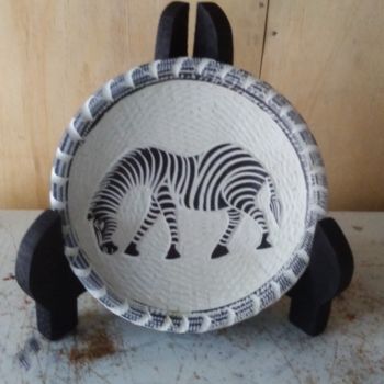 Sculpture titled "Soapstone dish/frui…" by Obed Omwange, Original Artwork, Stone
