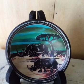 Sculpture titled "Soapstone dish/frui…" by Obed Omwange, Original Artwork, Stone