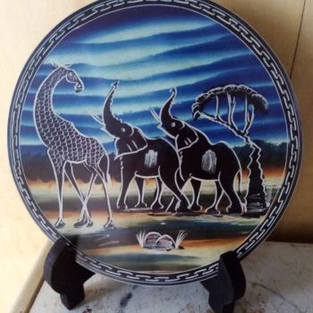 雕塑 标题为“Soapstone dish/frui…” 由Obed Omwange, 原创艺术品, 石