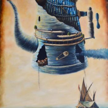 Peinture intitulée "The appearance" par Tony Rodriguez(Juan Antonio Rodriguez Ol, Œuvre d'art originale, Huile