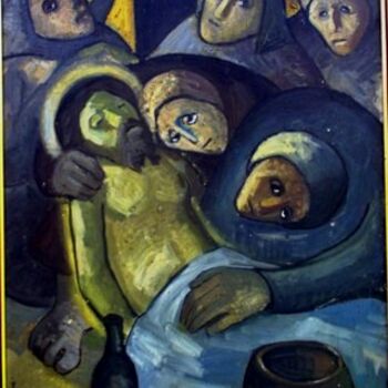 Pintura intitulada "mus075 - Deposição" por Luiz Carlos De Andrade Lima, Obras de arte originais, Óleo