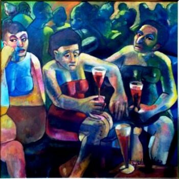 Pintura intitulada "mus077 - Casa notur…" por Luiz Carlos De Andrade Lima, Obras de arte originais, Óleo