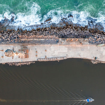 Fotografía titulada "Ondas do Pesqueiro" por Breno Pessoa, Obra de arte original, Fotografía digital