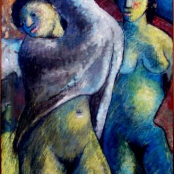 Pintura intitulada "mus079 - Mulheres d…" por Luiz Carlos De Andrade Lima, Obras de arte originais, Óleo