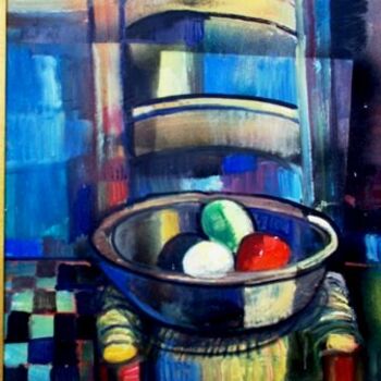 Pintura intitulada "mus085 - Natureza m…" por Luiz Carlos De Andrade Lima, Obras de arte originais, Óleo