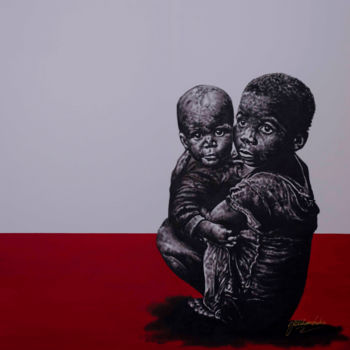 Painting titled "Carefulness" by Patrick Dodoo, Original Artwork, Acrylic