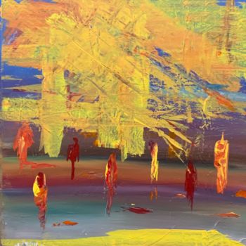 「Meditation」というタイトルの描画 Saud Ali Alassafによって, オリジナルのアートワーク, アクリル