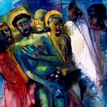 Pintura intitulada "mus113 - O anjo" por Luiz Carlos De Andrade Lima, Obras de arte originais, Óleo