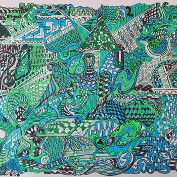 Drawing titled "GARDEN OF EVEN / GA…" by Elwe, Original Artwork, Marker