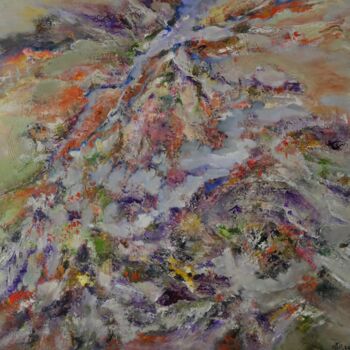 Peinture intitulée "En Vol 3" par Roche Marie T., Œuvre d'art originale, Huile Monté sur Châssis en bois