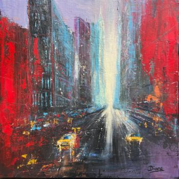 Peinture intitulée "5th avenue" par Diane Breton, Œuvre d'art originale, Acrylique Monté sur Châssis en bois