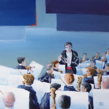 Pintura titulada "Rhapsody in blues" por André Robert Deschamps, Obra de arte original, Acrílico