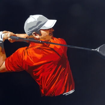 Painting titled "Swing 2" by Eric Bourdon, Original Artwork, Oil